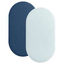 2 piezas de sábanas de muselina orgánica para moisés, suaves y ajustadas para Halo BassiNest Swivel Sleeper, Graco, Baby Delight, Chicco, Angelbliss, etc., tamaño 33" X 17", adecuadas para bebés niños y niñas - Multicolor - Ver 9