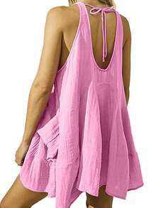 Women Short Dresses - Grey - View 8