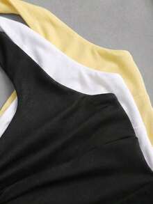 Camisola de cuello de halter retorcida, plisada de gasa, con estilo Y2K, versátil y minimalista - Multicolor 2 - Ver 3