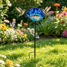 Colorful Floral Bird Feeder - Decorative And Functional! Its Eye-Catching Floral Design Makes It Stand Out In The Garden Or Lawn, Serving As Both A Decorative Piece And A Convenient Bird Feeding Station. Waterproof And Durable, It Adds Vitality To Your Garden, Attracts Lovely Birds, And Creates An Outdoor Leisure Area - A Must-Have For Gardening Enthusiasts. - Flowers - View 13