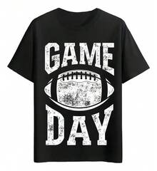 American Football Game Day T-Shirts - Black - View 6