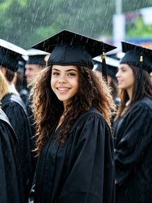 可调节弹力毕业帽，带固定头带，防滑稳固，适合高中和大学毕业典礼及派对。 - 查看 7