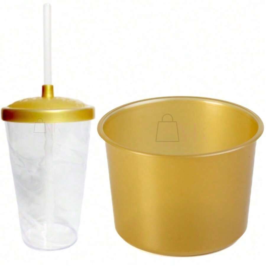 Souvenir Kit: 20 Popcorn Buckets (1.5 L) + 20 Cups (400 ML) - 水晶/金 - 查看 1