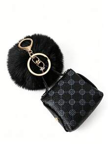 Monedero mini con estampado retro, bolsa portátil para guardar monedas y auriculares, bolsita pequeña y linda como colgante, decoración para mochila o bolso - Multicolor - Ver 7