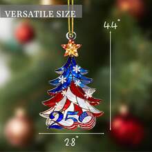 Acrylic Hanging Ornament For 250th Anniversary Of US Independence Day, Car Interior Pendant, Christmas Tree Holiday Decor - Multicolor - View 2