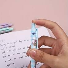 Random 3pcs Cute Bunny Retractable Gel Pens - Black Ink - Multicolor - View 2