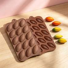 1/2/3pcs Mini Cocoa Bean Shaped Silicone Chocolate Mold, Small Olive Shaped Candy, Jelly, Pudding, Dessert, Mousse, Cake Decorating Baking Tool - View 3