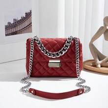 Bolso cruzado de mujer versátil de PU, de gran capacidad y práctico para ir de compras, citas y uso en la oficina en verano - Burdeos - Ver 4