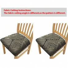 2/4/6 pezzi Coprisedili elasticizzati con motivo a righe, adatti per la decorazione della casa, soggiorno, sala da pranzo, giardino, hotel, eventi, in materiale poliestere lavabile, protezione per sedili di sedie - Multicolore - Visualizzare 8