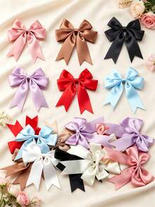 48pcs/24PCS/8PCS Big Ribbon Bows , Hair Bows For Women, Multipurpose Decorative Bows For Hair Gift Wedding Curtain Home Decor, Handmade Invitation Letter Decorations ,Crafts & Sewing Supplies - Gift Packaging Bow - Double Swallowtail Bow - View 4