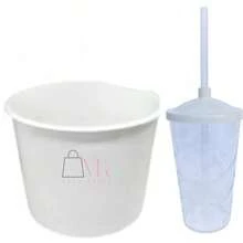 Souvenir Kit: 20 Popcorn Buckets (1.5 L) + 20 Cups (400 ML) - 白色/水晶 - 查看 2