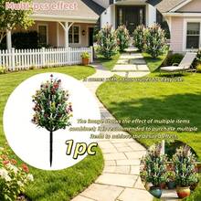 A Ground-Pole Artificial Imitation Lavender And Hawthorn Tree, Outdoor Anti-Aging Plastic Fake Flowers, Garden Lawn Dotted With Green Plants, Mother's Day Decoration, Graduation Season Atmosphere Decoration, Independence Day Decoration, Early Autumn Harvest Festival Decoration, Wedding Outdoor Setting - A - View 11