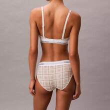 Icon Cotton Modal Lightly Lined Bralette Underwear  Women  Bras + Bralettes  QF8503 - Dunn Plaid+Chalk - 查看 4