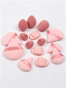Makeup Tools 15-Piece Set, Foundation Sponges, Flawless For Liquid, Cream And Powder, Multi-Color Makeup Sponges, Latex-Free Dry And Wet Dual-Use Foundation Makeup Cream. - Multicolor - View 1