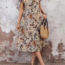 guang zhou mi qian shang mao Faunlyn Vestido casual de mujer con estampado de lunares para vacaciones - Multicolor - Ver 7