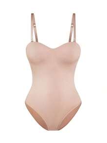 Body Shapora De Unicolor Para Mujer Diseño Sencillo Cómodo Uso Diario - Marrón - Ver 11