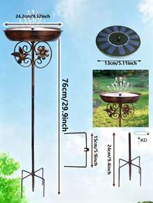 Solar Powered Bird Bath Fountain Pump Kit – Floating Water Sprinkler For Garden Pond, Outdoor Birdbath, Patio Decoration – Attract Birds With Gentle Water Flow - Hummingbird Bath Fountain Combination - View 10