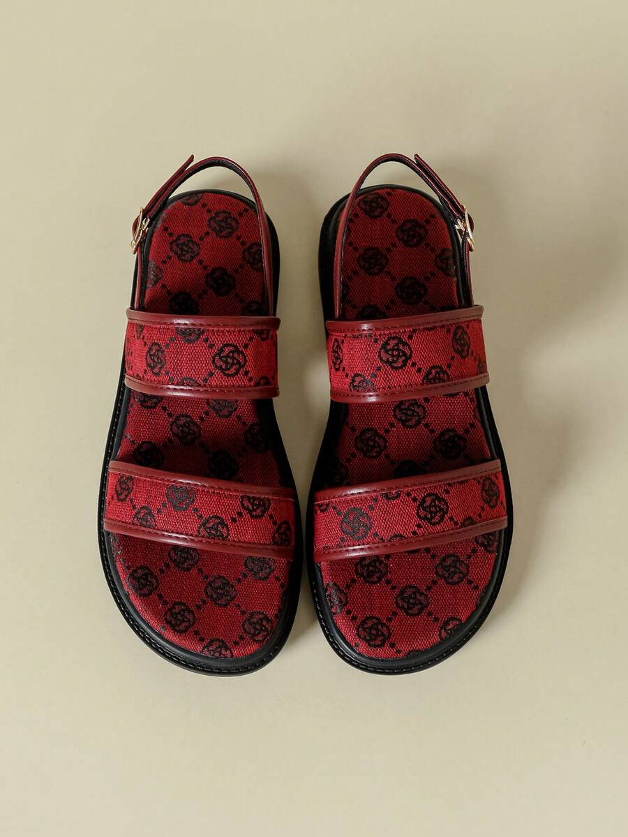 女士低跟坡跟凉鞋，彩色碎花图案，波西米亚风，复古V字形，露趾设计，舒适百搭，适合夏季、海滩、休闲穿着，2026春秋款，小码33-34，大码41-43