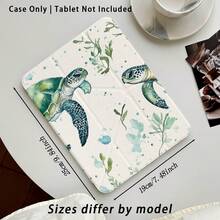 Ốp bảo vệ máy tính bảng bằng acrylic trong suốt có chân đế, họa tiết rùa biển và cây thủy sinh, tương thích với Honor Pad/ Matepad/Apple. - Nhiều màu - Xem 3
