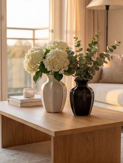 1Pc/2Pcs Morandi Multicolor Wave Rim Geometric Diamond Resin Vase - Minimalist Nordic Style Flower Vase For Living Room & Desk, Housewarming Gift | Home Decor, Room Decor, Vintage Decor, Boho Decor, Desk Decor, Unique Gift, Table Centerpiece, Housewarming Gift