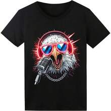 playera LED activada por sonido, para fiestas - Negro - Ver 1