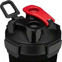 DualShaker Pro 32 Oz Shaker Bottle Protein Shakes, Shaker Handle Ball Blender Whisks, Dual Mixing Shaker Bottle With Storage, 2 In 1, Travel To Go, (Black) - 32盎司+黑色 - 查看 2