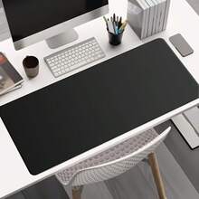 1pc Extra-Large Gaming Mouse Pad (Stitched Edges) - Extra-Thick Rubber Base, Professional Non-Slip Extended Desk Mat - Suitable For PC, Office, And Gaming - Black - Mouse Pad - View 12