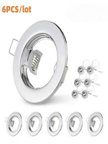 6pcs Recessed Downlight Frame LED Ceiling Fixtures Downlight GU10 MR16 Ceiling Spot Lights Fitting Fixture - 6 Light Brackets + 6 GU10s - View 12
