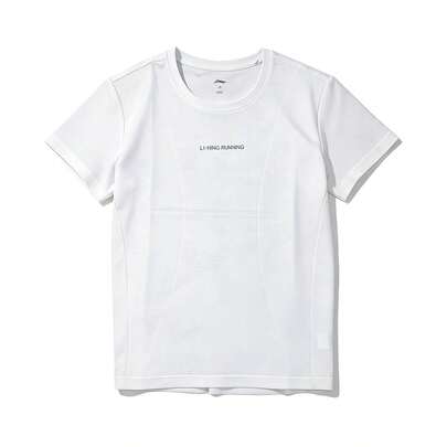 LI-NING Women's Mesh Breathable Quick-Dry T-Shirt, Running Series Reflective Lightweight Tee ATSW142
