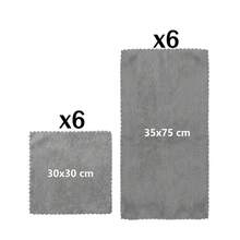 超柔軟面巾 6/12 入 (14" X 30") - 快乾 - - 超細纖維珊瑚絨 高吸水毛巾 適用於沐浴、健身、浴室、運動、瑜珈、旅行 - 灰色 - 查看 10