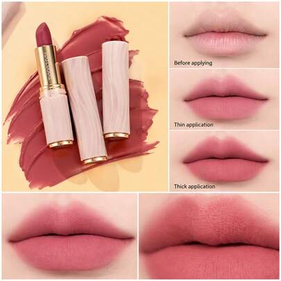 TOOT DODO Matte Lipstick Features Long-Lasting Non-Stick Cup Design With High Pigment Payoff, Perfect For Autumn Winter School Trip Wedding Makeup And Valentine's Christmas Halloween Gifts.