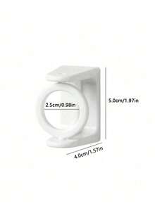 4pcs 360° Rotatable Extendable Pole Holders, No Drilling Strong Adhesive Hooks, Towel Bar & Curtain Rod Brackets - White - View 8