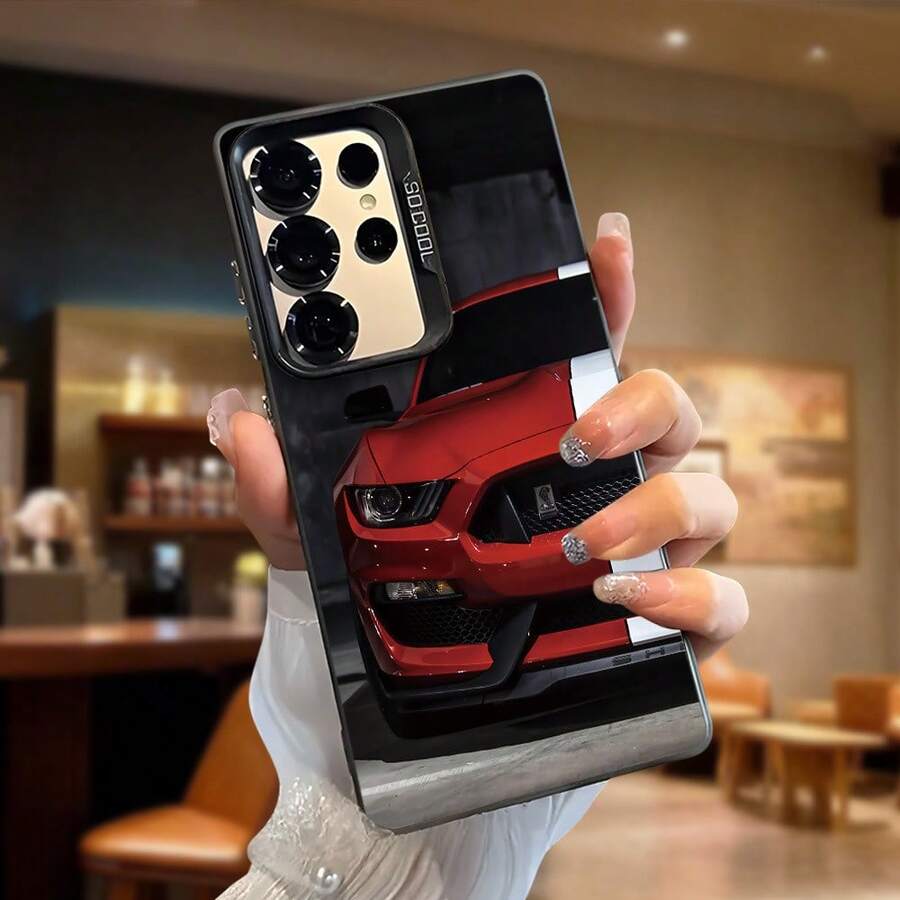 For The 17, This High-End, Exclusive, Luxurious, And Stylish Case With A Stunning Red Sports Car Print Boasts Stain-Resistant, Anti-Slip, And Drop-Resistant Properties. It's The Perfect Gift For Valentine's Day, Anniversaries, Birthdays, Halloween, Christmas, Or Any Special Occasion For Your Girlfriend Or Boyfriend. Compatible With 17/16/15/14/13/12/11/Plus/Pro/Max/Air/Mini/16E. Lightweight, Luxurious, Durable, And Features A Colorful, Clear Protective Cover. - 黑色 - 查看 1