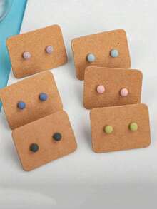 10pcs/Set Earring Display Cards, Gift Packaging Cards - Multicolor - View 2