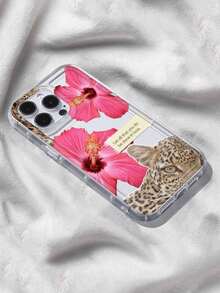 Funda de teléfono transparente con diseño floral de hibisco, cubierta protectora suave de TPU con patrón de escritura, compatible con iPhone 13/11/17/17pro/16/14/15/15pro/15 Plus/15 Promax/7plus/8plus/X/Xs Max/Xr/11pro/12pro/13pro/14pro/12mini/13mini/11promax/12promax/13promax/14promax/14plus/17pro Max/17Air/6/6s Plus/7/8/16Pro/16plus/16promax/Se2/17promax y Galaxy/A54/A14/A12/A13/A15/A32/A33/A24/A52S/S20/S21/S22/S23/S24/S23Plus/S24ultra/S25/A15/A33/A23 - Multicolor 5 - Ver 3