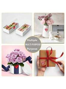 500pcs/Roll Heart Shaped Stickers, Suitable For Valentine's Day, Birthday, Thank You, Party Decoration, Adhesive Labels - Multicolor - View 8