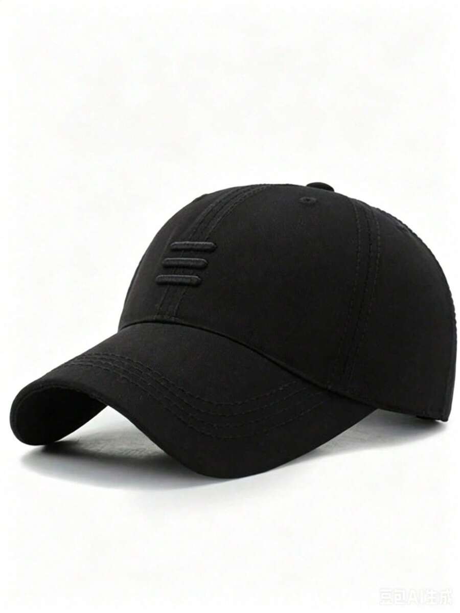 1 pieza Gorra de béisbol ajustable para hombres con 3 rayas bordadas, sombrero casual con protección solar para exteriores, adecuado para primavera, otoño, viajes, playa
