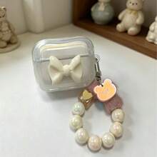 Ốp bảo vệ tai nghe không dây Apple với thiết kế nơ trắng, chống trầy xước và chống rơi vỡ. - Nhiều màu - Xem 4