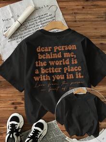 Women's Summer T-Shirt, New Casual Collection. 1 Piece. 100% Cotton, Soft Touch, With Letter Print,Short Sleeves And A Round Neck,   Summer Top. - Black - View 8