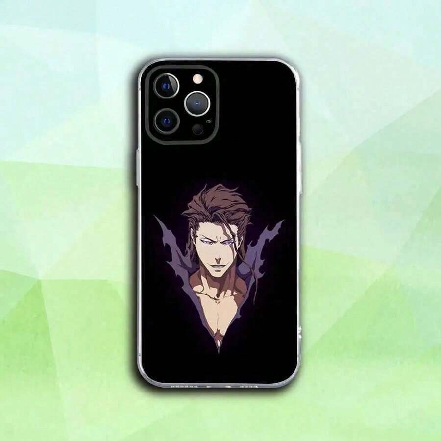 2026 Youthful And Modern Cell Phone Case, Anime And Cartoon Print, MX, Urban Style ActualB-Bleach Anime Aizen Phone 16, 15, 14, 13, 12, 11 Pro, Plus, X, XS, XR, SE4, E Transparent Soft Cover Iphone17 Promax - Z4 - 查看 1