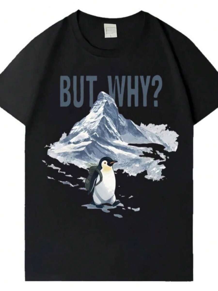 playeras de mujer But Why Trendy Graphics T Shrit Mens Womens Y2K High Quality Tshrits Casual Pure Cotton Crewneck Classic Short Sleeve Streetwear - Negro - Ver 1
