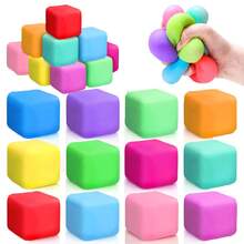10 pièces Balles anti-stress en pâte de couleurs aléatoires, jouets de soulagement du stress doux, soulagement de l'anxiété, cubes anti-stress doux à presser, jouets sensoriels à presser, mini jouets à presser, étirables, pâte à modeler, cadeaux de fête, soulagement de l'anxiété - Multicolore - Voir 1
