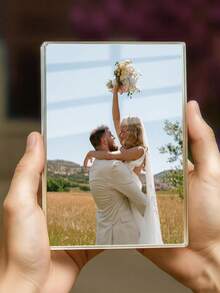 1pc Customized Acrylic Photo Brick, Personalized Photo, Customized Acrylic Photo Decor, Wedding Memento, Can Print Your Own Photo, Personalized Acrylic Gift, Graduation, Wedding, Birthday, Anniversary, Party Gift, Customized Photo, Personalized Gift, Suitable For Boyfriend, Girlfriend, Friends, Lover, Family, Pets, Office Desk Decor - Multicolor - View 4