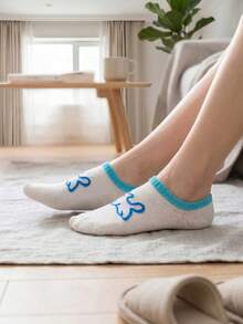 1/2/4 Pairs Cute Cartoon Animal Print Low Cut Socks For Women, Breathable Mesh Invisible Socks, Casual Daily Wear, Random Styles - Multicolor - View 3