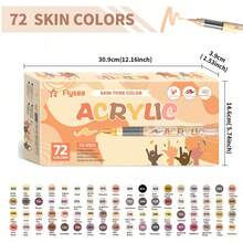 Bộ màu vẽ chuyên nghiệp FLYSEA dòng New Skin Tone 12/22/24/36/72 màu đầy đủ, màu đẹp vẽ chân dung hoạt hình, vẽ và viết sinh động rực rỡ, kèm dòng Classic nhiều màu mới phong cách mới, phối nhiều màu phù hợp vẽ chuyên nghiệp và graffiti - Nhiều màu - Xem 3