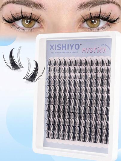 144 sợi mi giả kiểu D-Curl (10-20mm), mi giả hoạt hình, kiểu D-Curl, thiết kế dải rộng, tự làm mi nối, mi giả dưỡng ẩm uốn cong ra ngoài kiểu anime, mi giả từng sợi, dải mi siêu mỏng vô hình, mi giả, mi riêng lẻ, mi giả
