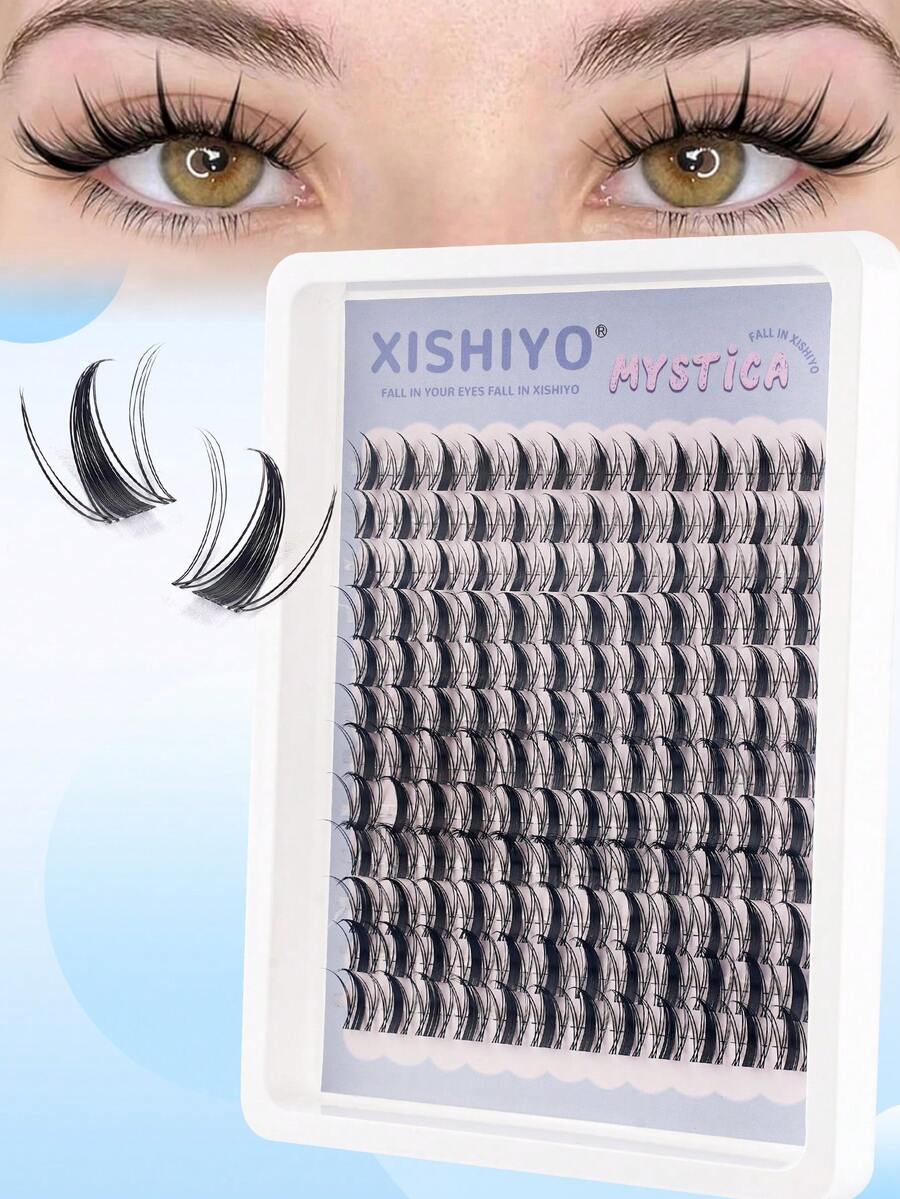 144 sợi mi giả kiểu D-Curl (10-20mm), mi giả hoạt hình, kiểu D-Curl, thiết kế dải rộng, tự làm mi nối, mi giả dưỡng ẩm uốn cong ra ngoài kiểu anime, mi giả từng sợi, dải mi siêu mỏng vô hình, mi giả, mi riêng lẻ, mi giả