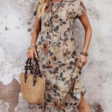 guang zhou mi qian shang mao Faunlyn Vestido casual de mujer con estampado de lunares para vacaciones - Multicolor - Ver 9