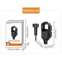 Plastic Frame Extension Adapter Bracket (Black) For Osmo Nano, Suitable For Action Camera Stabilizer | Vertical/Horizontal Adapter Bracket | Travel Photography Support | Travel Video Blogging Camera Accessory | Camera Protection | Action Video Blogging - View 7