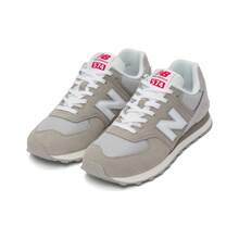 Scarpe da corsa New Balance NB 574 in pelle spaccata e pelle di mucca isolata, unisex, stile retrò primaverile, confortevoli e versatili, basse, grigie - Grigio - Visualizzare 3